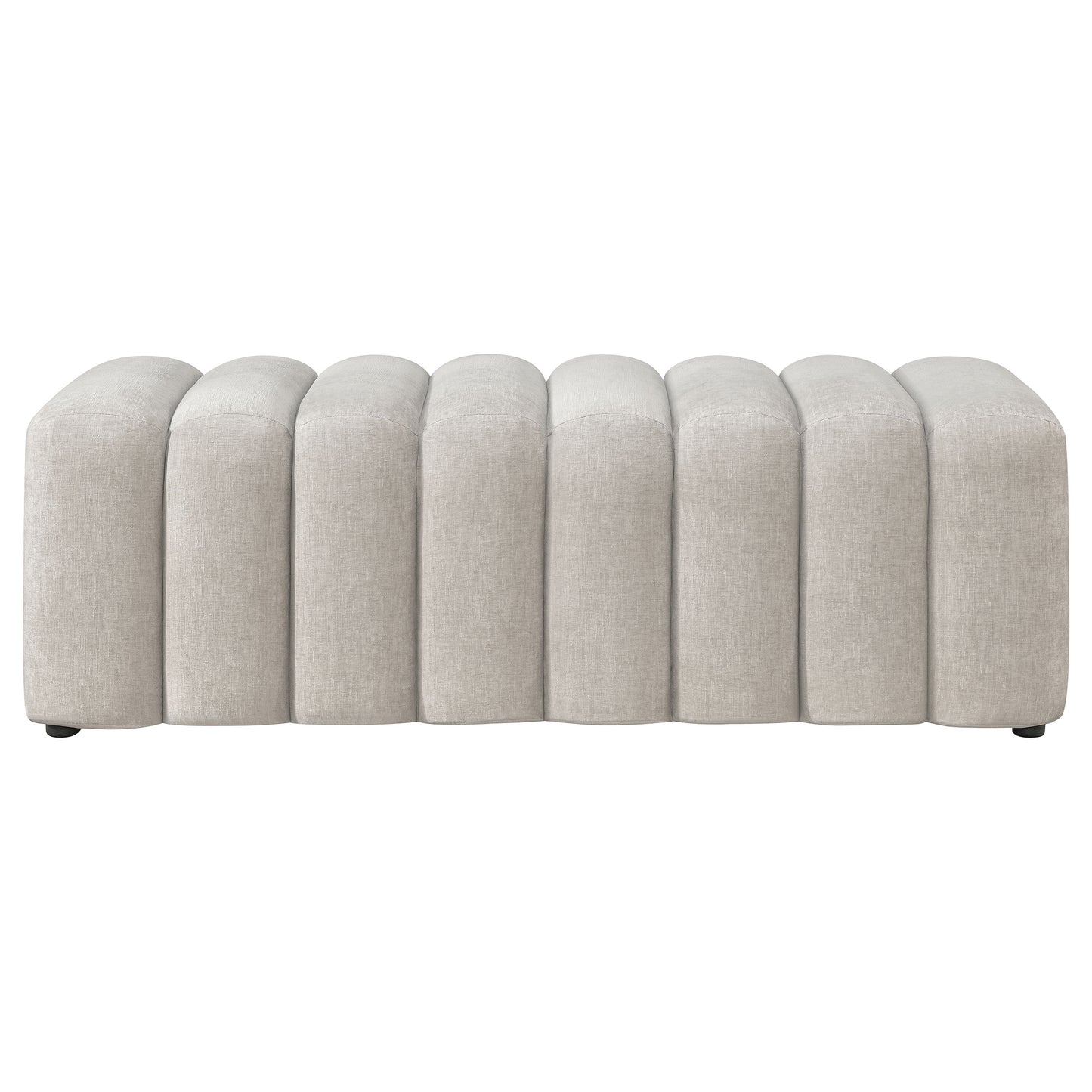 Summer Upholstered Channel Accent Bench Greige