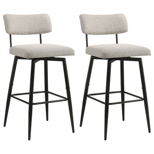 Levine Fabric Upholstered Swivel Bar Chair Shell (Set of 2)