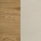Bennett Twin Mid-Century Fabric Upholstered Panel Bed Light Oak and Cream