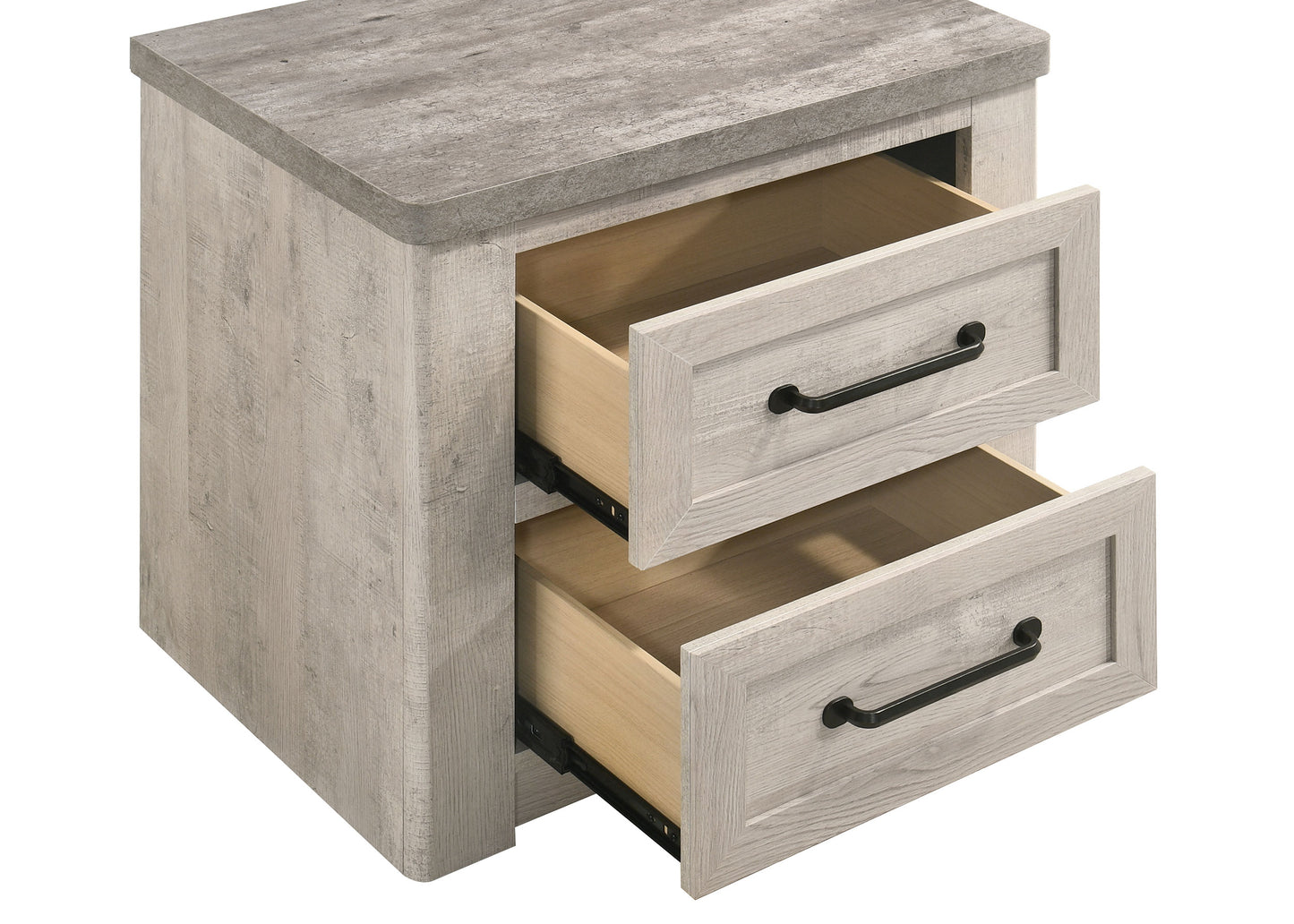 Nevado 4-Piece Eastern King Panel Bedroom Set Grey and Weathered Taupe