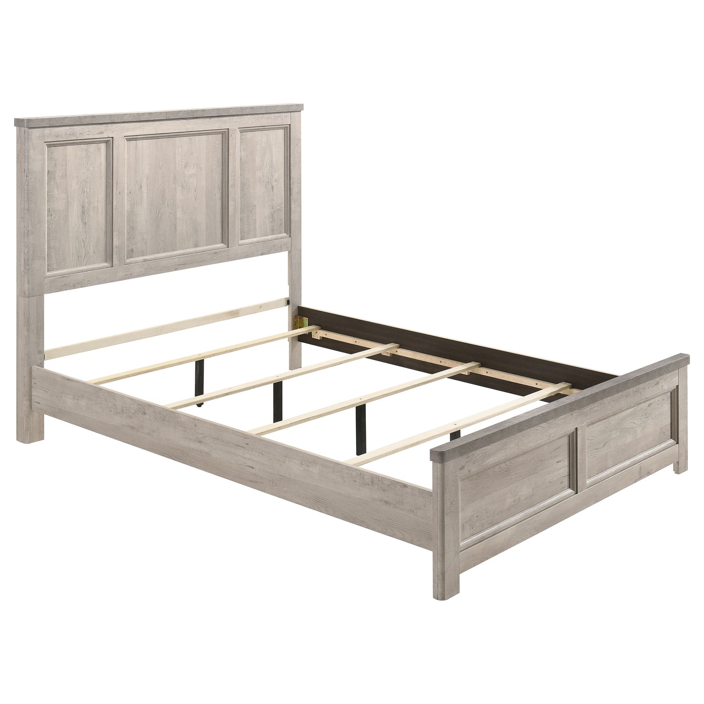 Nevado 5-Piece Eastern King Panel Bedroom Set Grey and Weathered Taupe