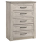 Nevado 5-Piece Eastern King Panel Bedroom Set Grey and Weathered Taupe