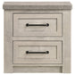 Nevado Farmhouse 2-Drawer Nightstand Grey and Weathered Taupe
