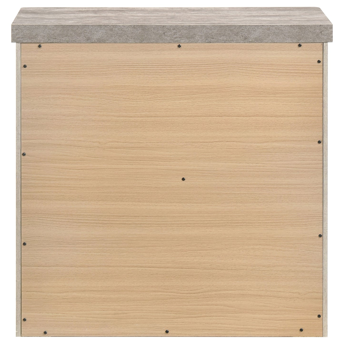 Nevado Farmhouse 2-Drawer Nightstand Grey and Weathered Taupe