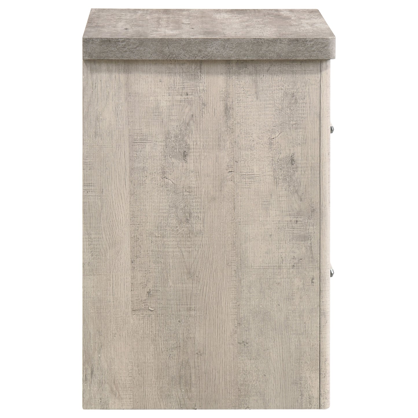 Nevado Farmhouse 2-Drawer Nightstand Grey and Weathered Taupe