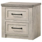 Nevado Farmhouse 2-Drawer Nightstand Grey and Weathered Taupe