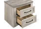 Nevado Farmhouse 2-Drawer Nightstand Grey and Weathered Taupe