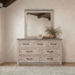 Nevado Farmhouse 7-Drawer Dresser and Beveled Mirror Set