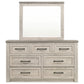 Nevado Farmhouse 7-Drawer Dresser and Beveled Mirror Set