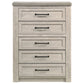 Nevado Farmhouse 5-Drawer Chest Grey and Weathered Taupe