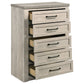 Nevado Farmhouse 5-Drawer Chest Grey and Weathered Taupe