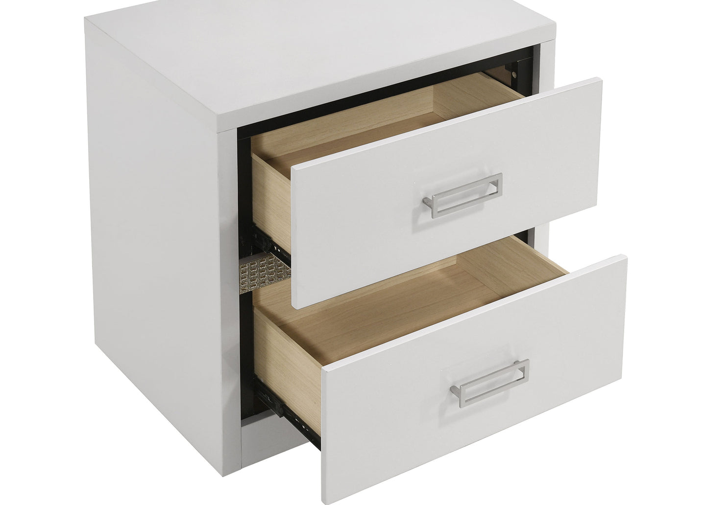 Viana 4-Piece Touch-Control LED Eastern King Bedroom Set White High Gloss