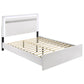 Viana 5-Piece Touch-Control LED Eastern King Bedroom Set White High Gloss