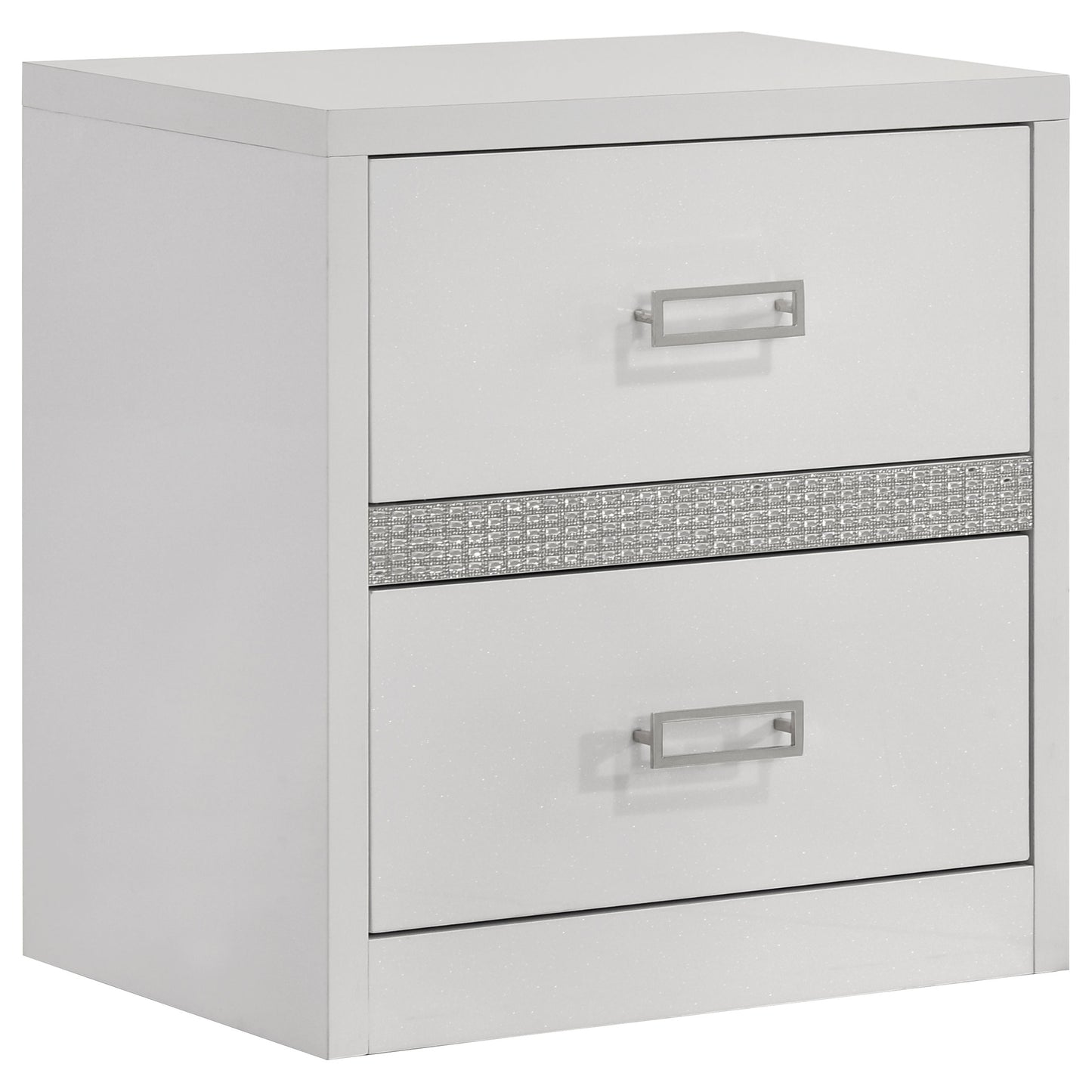 Viana 4-Piece Touch-Control LED Queen Bedroom Set White High Gloss