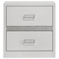 Viana Contemporary 2-Drawer Nightstand with Chrome Pulls White High Gloss