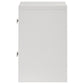 Viana Contemporary 2-Drawer Nightstand with Chrome Pulls White High Gloss