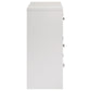 Viana 6-Drawer Bedroom Dresser with Chrome Pulls White High Gloss