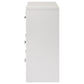Viana 6-Drawer Bedroom Dresser with Chrome Pulls White High Gloss