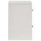 Viana Contemporary 2-Drawer Nightstand with Chrome Pulls White High Gloss