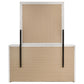 Viana 6-Drawer Bedroom Dresser with Beveled Mirror White High Gloss