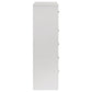 Viana 5-Drawer Chest of Drawers with Chrome Pulls White High Gloss