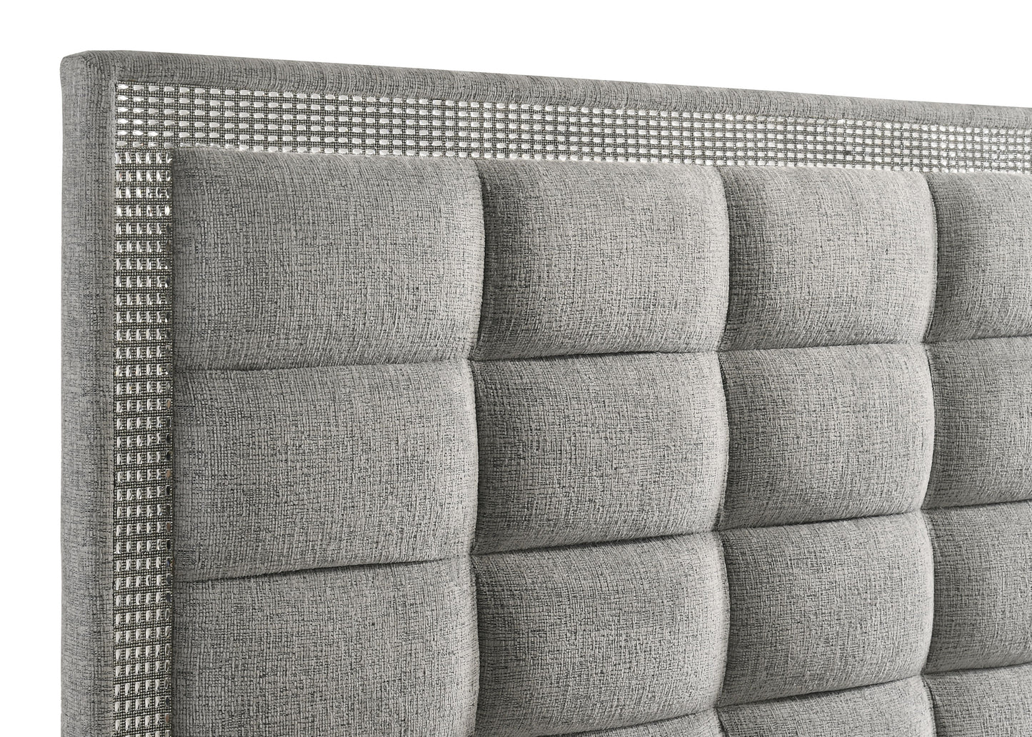 Viana 4-Piece Eastern King Platform Bedroom Set Grey and White High Gloss