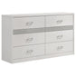Viana 4-Piece Queen Platform Bedroom Set Grey and White High Gloss