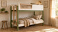 Evren Twin-over-Twin Bunk Bed with Ladder Tri-Tone