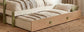 Evren Pull-Out Trundle with Olive Knobs Tri-Tone