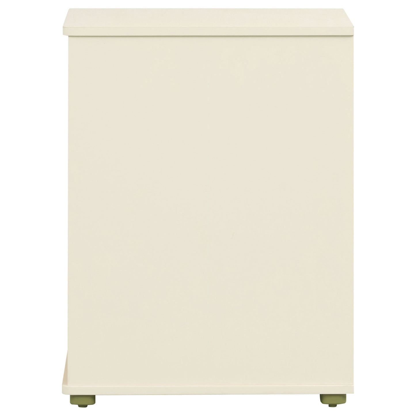 Evren 2-cubby Vertical Bookcase with Natural Interior Off White