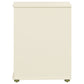 Evren 2-cubby Vertical Bookcase with Natural Interior Off White
