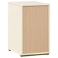 Evren 2-cubby Vertical Bookcase with Natural Interior Off White