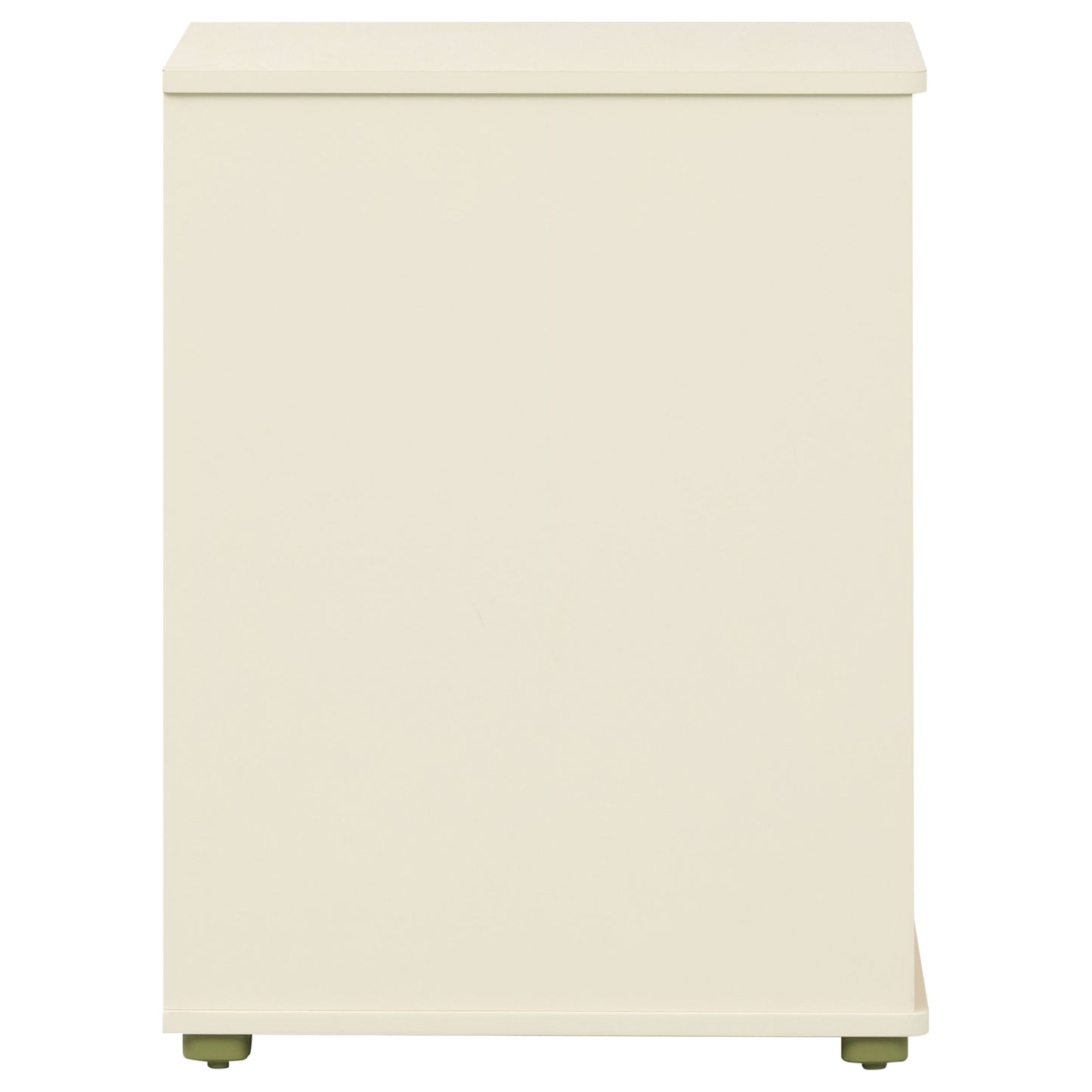 Evren 2-cubby Vertical Bookcase with Natural Interior Off White