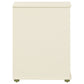 Evren 2-cubby Vertical Bookcase with Natural Interior Off White