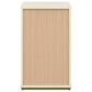 Evren 2-cubby Vertical Bookcase with Natural Interior Off White