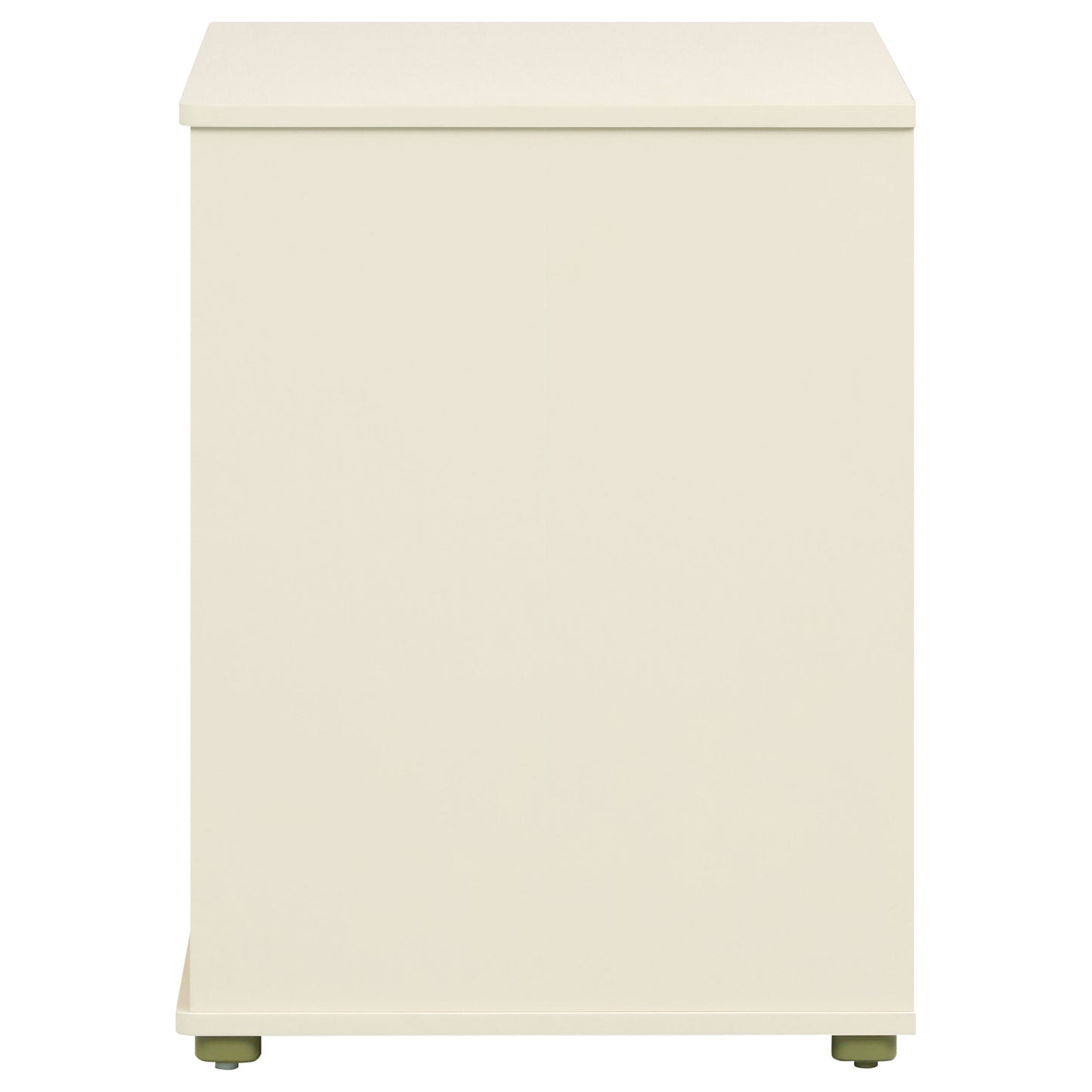 Evren 4-cubby Horizontal Bookcase with Natural Interior Off White