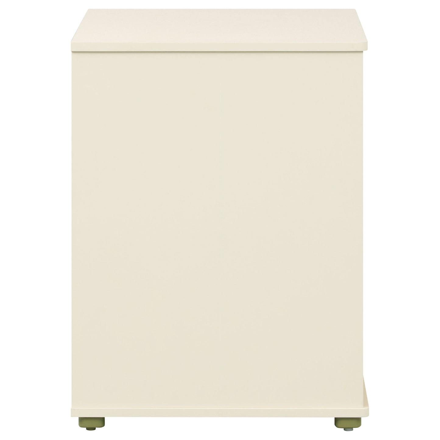 Evren 4-cubby Horizontal Bookcase with Natural Interior Off White