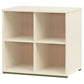 Evren 4-cubby Horizontal Bookcase with Natural Interior Off White
