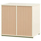 Evren 4-cubby Horizontal Bookcase with Natural Interior Off White