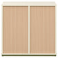 Evren 4-cubby Horizontal Bookcase with Natural Interior Off White