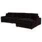 Blaine Upholstered Reversible Chaise Sectional Sofa Chocolate