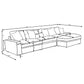 Blaine Upholstered Reversible Chaise Sectional Sofa Chocolate