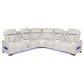 Zuma 3-Piece Dual Power Reclining Sectional with Bluetooth Greige