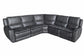 Marcell 5-Piece L-Shaped Modular Power Reclining Sectional Sofa Grey