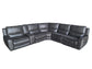 Marcell 6-Piece L-Shaped Power Reclining Sectional with Console Grey