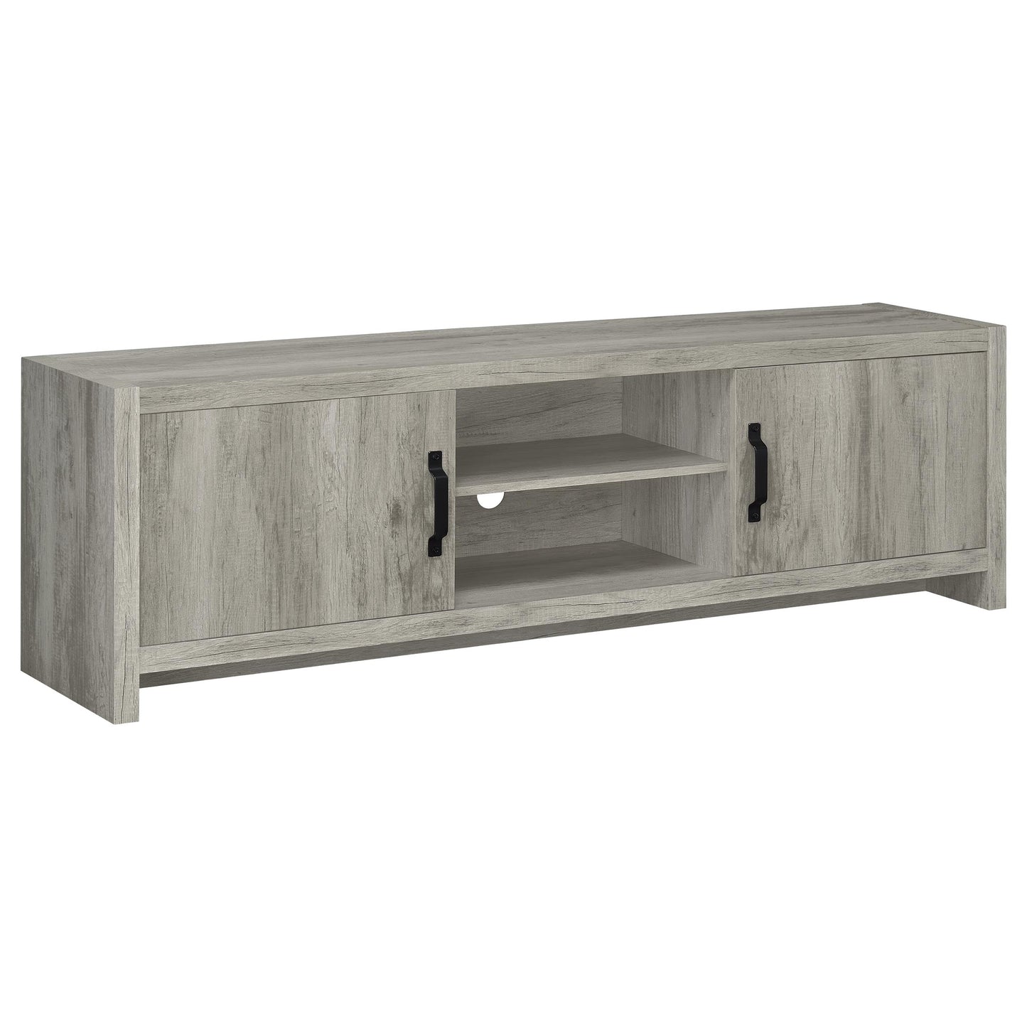 Burke 3-Piece TV Entertainment Center Fits 75-Inch TVs Grey Driftwood