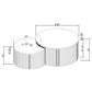 Lowe 2-Piece Round Marble Top Nesting Coffee Table Set Charcoal