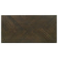 Holmes 3-Piece Geometric Top Coffee Table Set Dark Brown