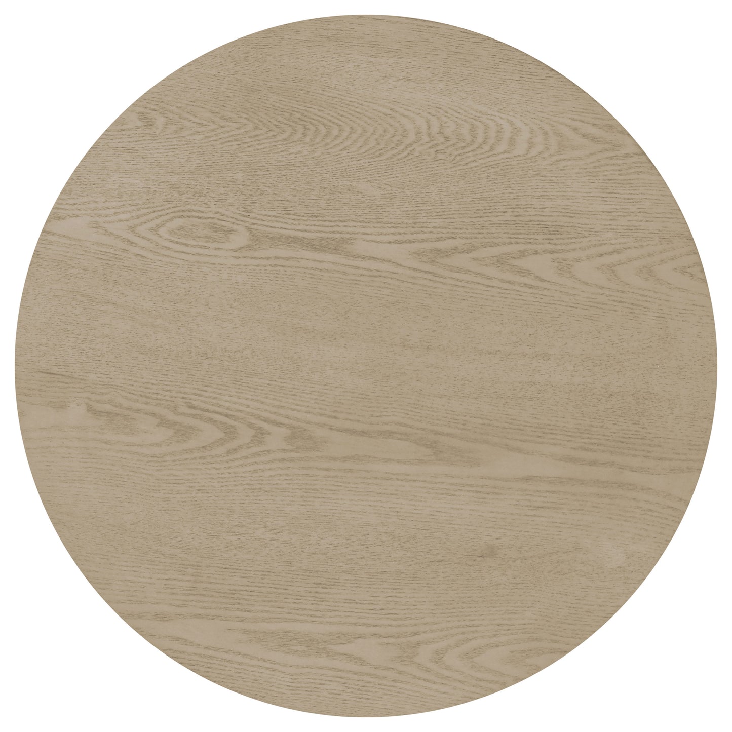 Strouse Contemporary Round End Table in Natural Oak