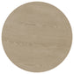 Strouse Contemporary Round End Table in Natural Oak